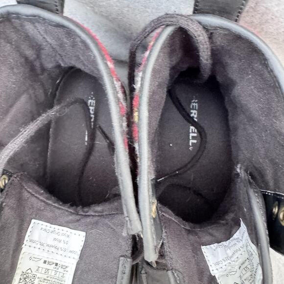 Merrell Boots Womens Size 8 Black Red Aztec Knit Lace Up Ankle Moc Toe J001964‎ - Picture 6 of 9